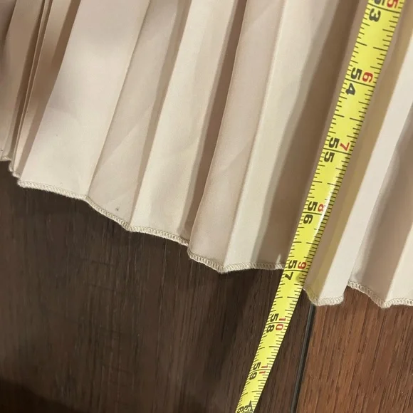 Elegant Boho Champagne Tone Floral Embroidered Patchwork Pleated Jumpsuit - Picture 8 of 9